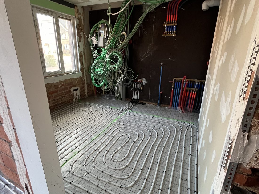 Vloerverwarming in een woning
